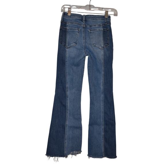 Flying Monkey Girls Two Tone Flare Rise Flare Stretch Raw Hem Jeans Size 12 - Picture 2 of 8